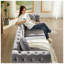 Élégant ensemble de canapé Chesterfield en velours gris avec capitonnage à boutons profonds, accents en cuivre et pieds en métal doré - Mobilier de salon moderne et luxueux-1727984472