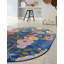 Tapis bleu marine / rouge Clydie-62327608