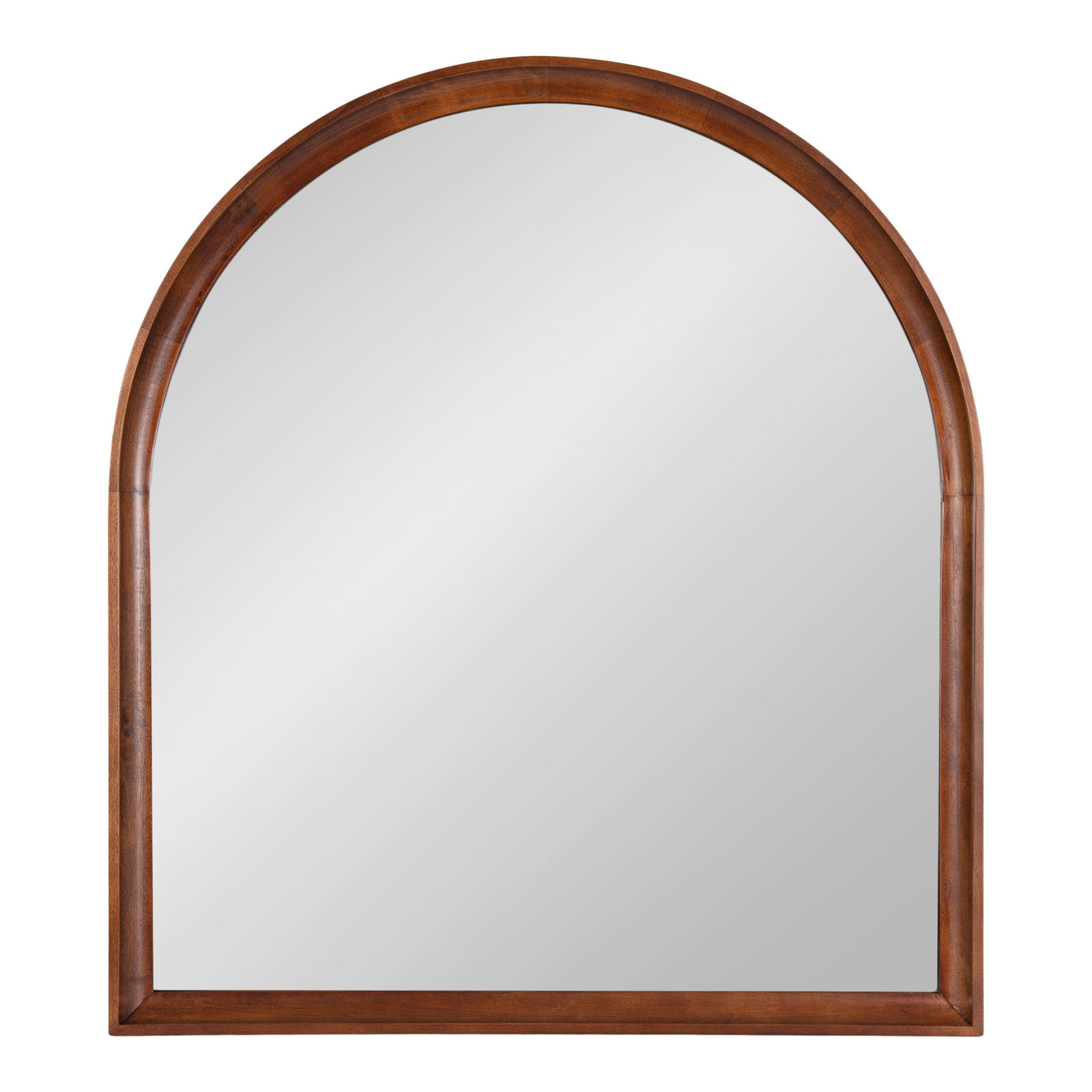 Branwell Wood Mirror, 35.98'' X 32.01'', Dark Brown Wood