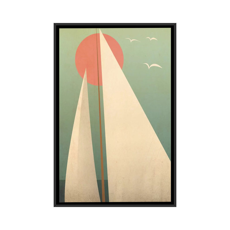« voiles iii », impression sur toile tendue, Toile encadrée noire, L 18 po x H 26 po x P 1,5 po, Pas de tapis