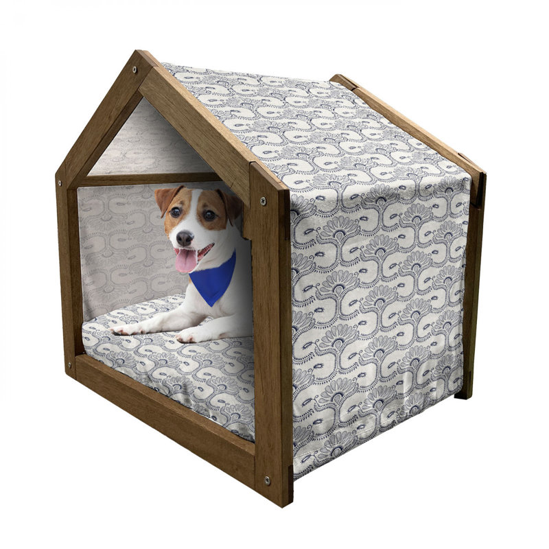 Niche pour chien en bois, H 32,28 po x l 39,37 po x P 28,35 po