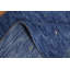 Tapis bleu fait à la main de style Gabbeh 5 x 5