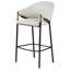 2 tabourets de bar beige et noir brillant, chaises de salle à manger modernes avec coussins confortables, 2 tabourets magnifiques, détails, sièges rembourrés en mousse Classy-1686532729