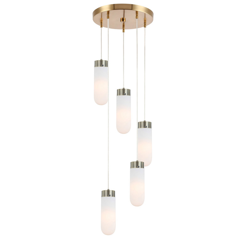 Luminaire suspendu en grappe à DEL 5 lumières happël