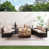 Beige Cushion/Brown Frame