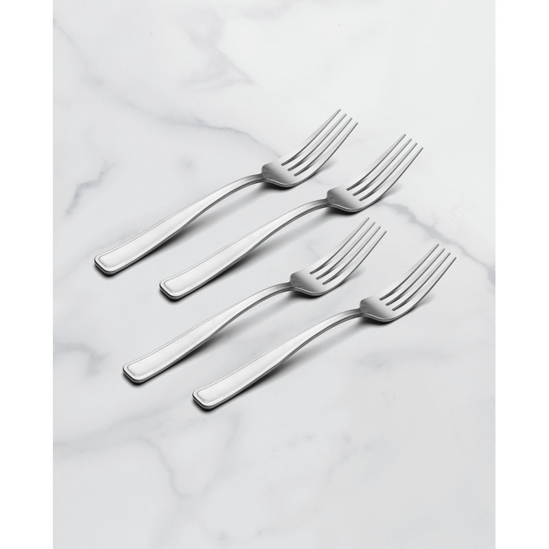 Oneida Reid Satin Dinner Forks, Set of 4