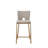 Upholstered Counter Stool with Metal Frame