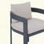 Ensemble de 2 chaises d'extérieur en aluminium, structure gris foncé avec coussin beige, sièges de patio modernes résistants aux intempéries-1123023688-1133439475