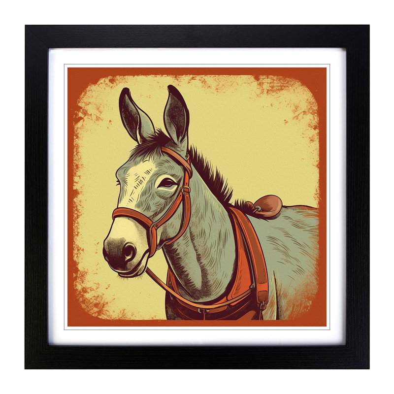 Single Picture Frame Print on Wood, Black