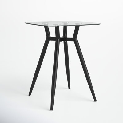 Palermo Glass Top Metal Base Dining Table