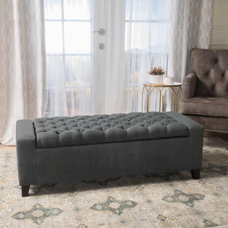 Rectangular design bench, Ivory