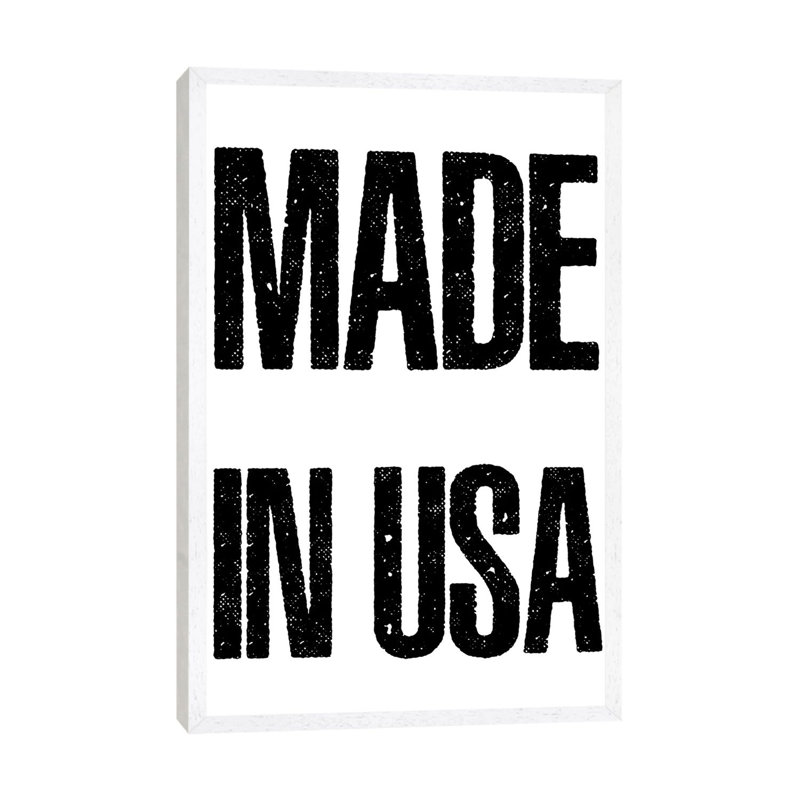 Made In USA by Mirano - Print on Canvas, 152.4cm H x 101.6cm W x 3.81cm D, White Framed