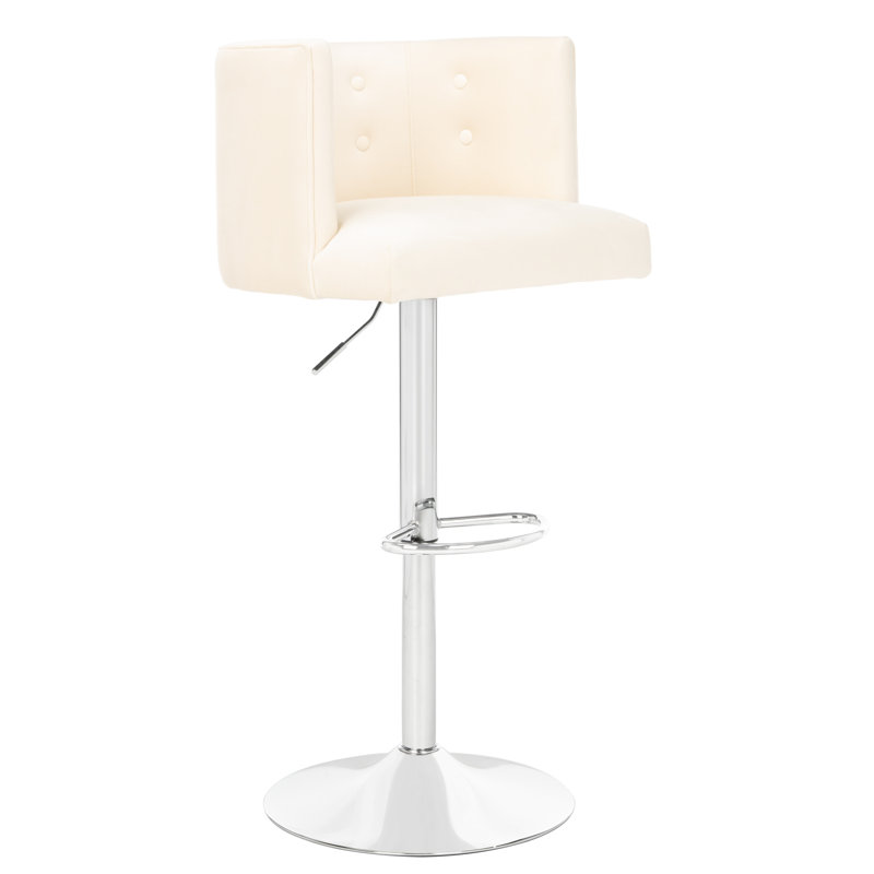 Jillian Upholstered Adjustable Height Counter Stool, Cream