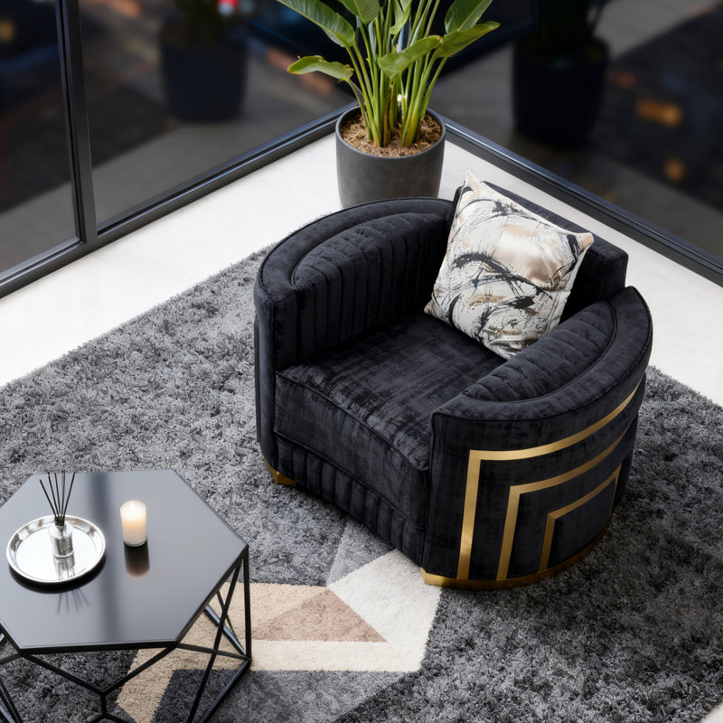 Chaise d'appoint moderne, noir