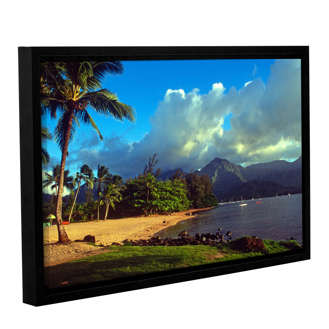 Golden Light on Hanalei by Kathy Yates Floater Framed Photographic Print ArtWall 