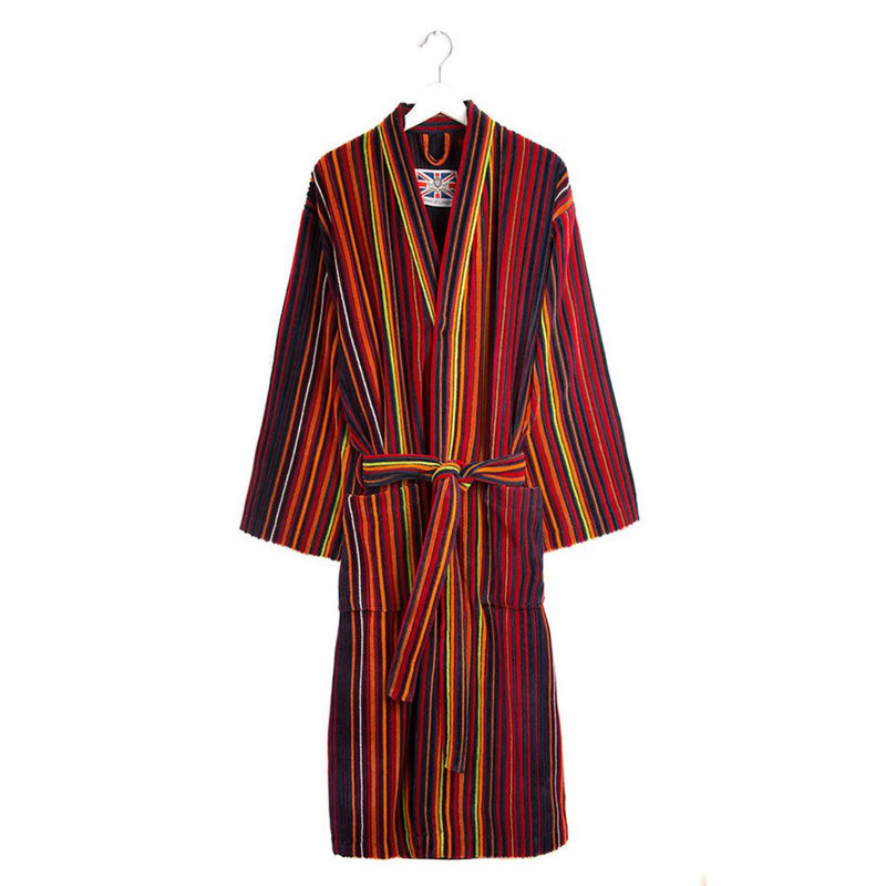100% Cotton Mid-Calf Bathrobe with Pockets, M