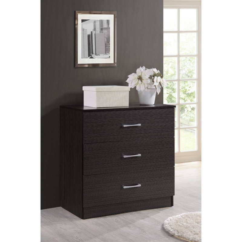 Commode 3 tiroirs Harry, Chocolat