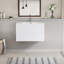 Meuble-lavabo mural avec lavabo, armoire de rangement flottante avec comptoir en résine de pierre et tiroirs à fermeture en douceur-324784935
