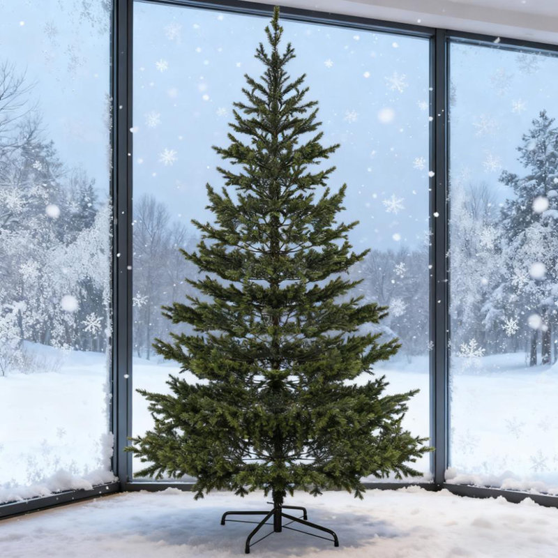 Arbre de Noël artificiel 9 pi avec base en acier et 4306 pointes