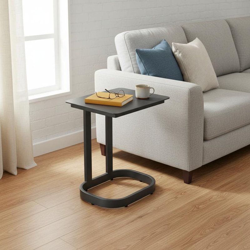 Table d'appoint extérieure 22 po en aluminium noir