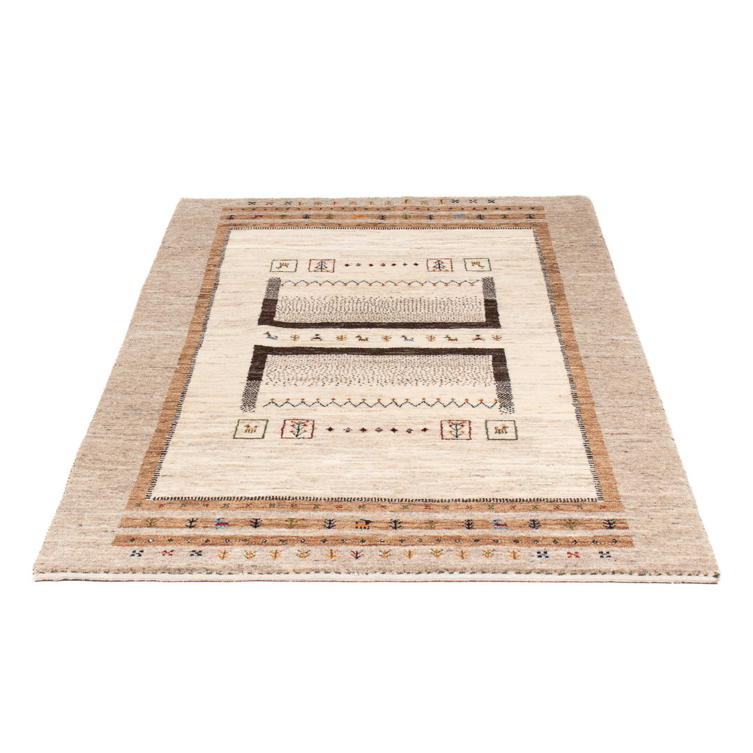 Tordis No Pattern Hand Crafted Hand Hooked Rectangular 98 X 157cm Beige Area Rug