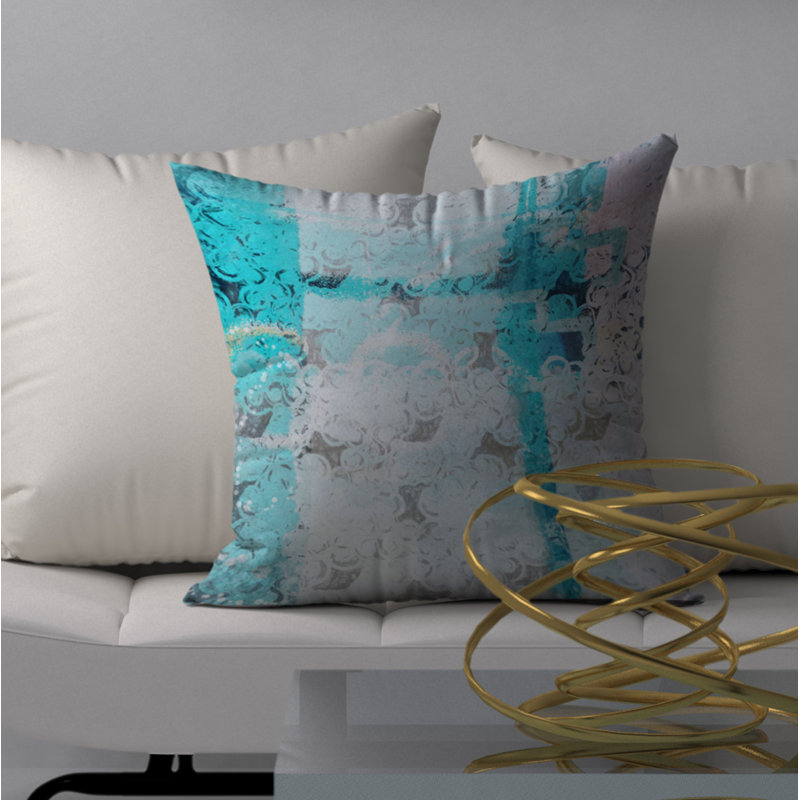 Magnifique housse de coussin carrée/insert, 18" H x 18" W