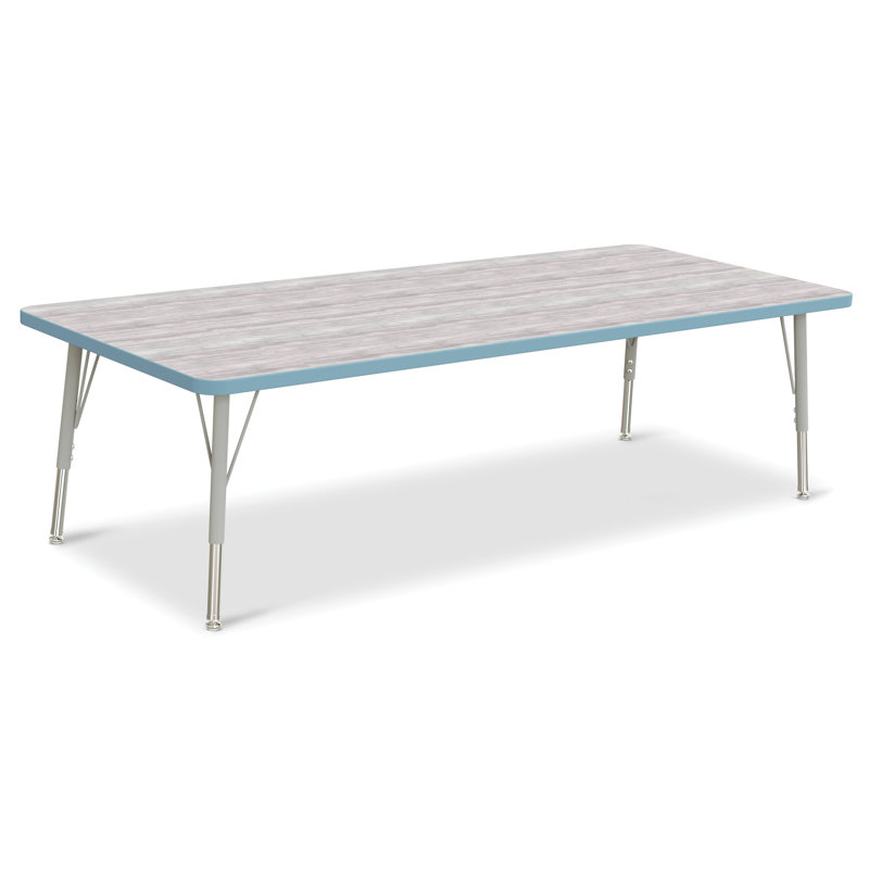 Table rectangulaire Berries, 15" - 24", L 72 po x l 30 po, Bleu côtier