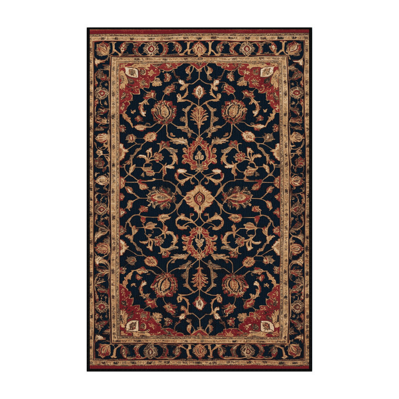 Machine Washable Persian Gray Area Rug, Rectangle 3' x 5'