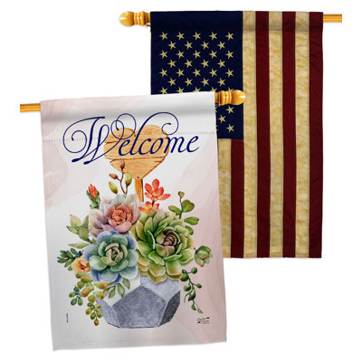 Double Sided 40'' H x 28'' W Polyester House Flag