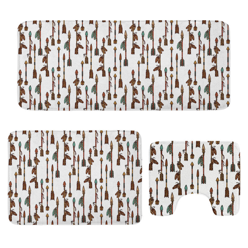 Multicolore ensemble de tapis en forme de U et rectangulaires  Arrow