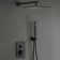 10" Square Shower Head Pressure Balanced Shower Faucet System With Handheld Spray