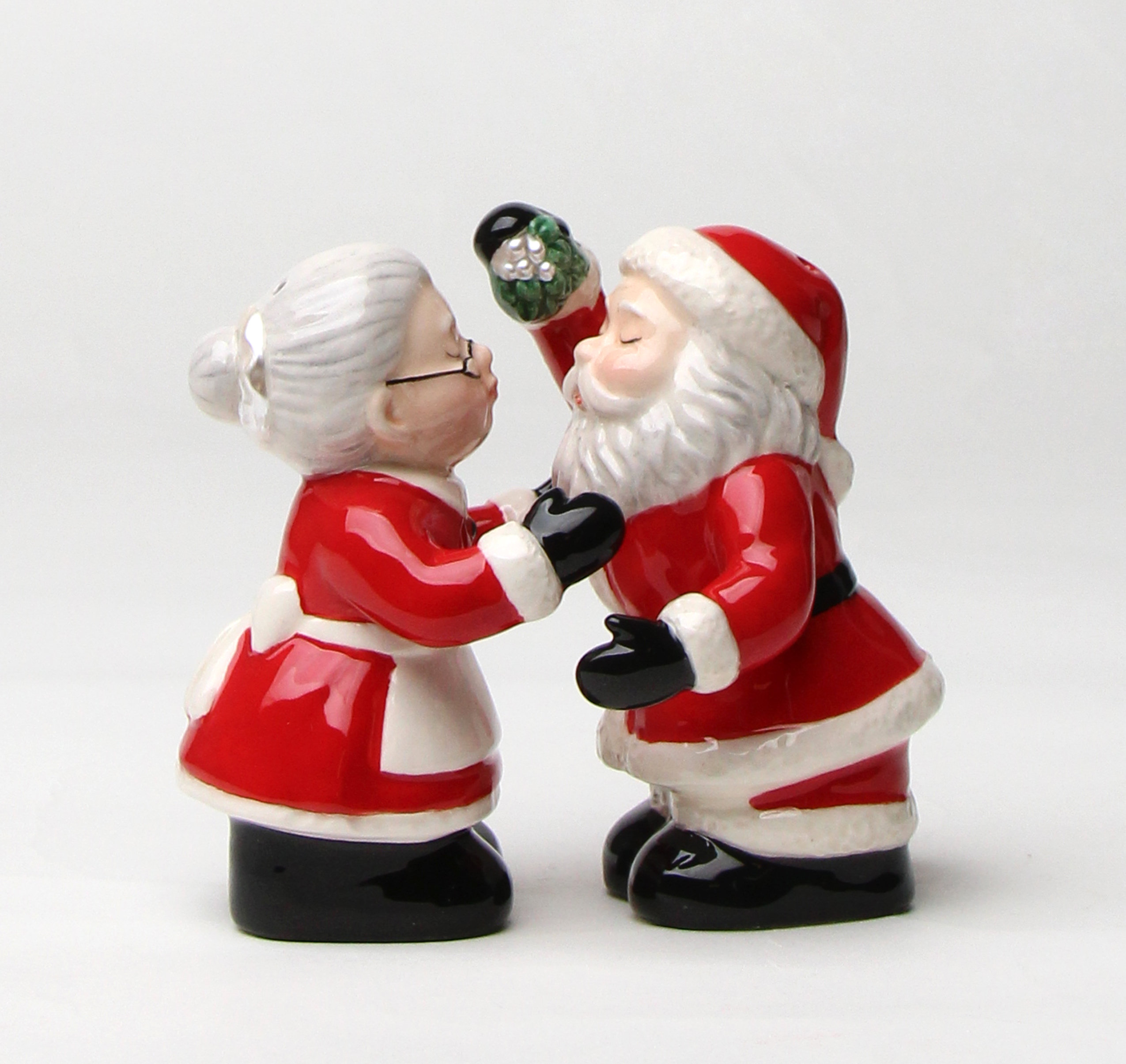 Pink Vintage Santa Salt & Pepper Shakers Set/2