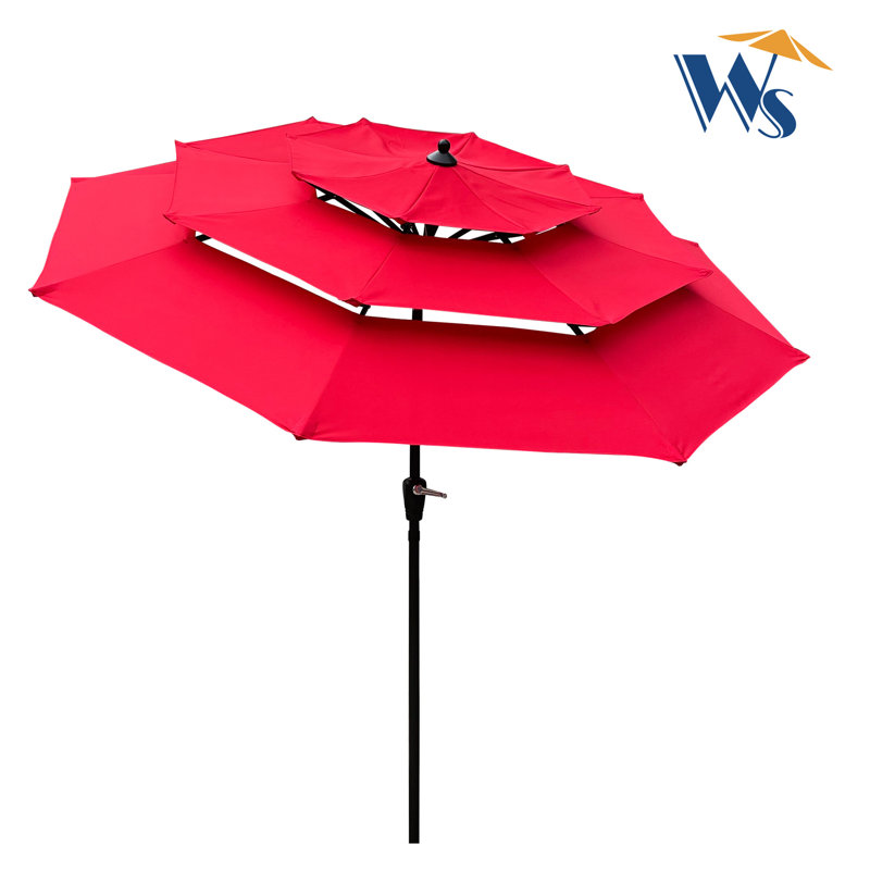 Parasol extérieur de 9 pi 3 po - Rouge