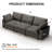 100" PU Sectional Couch ,Modern Modular Sofa With Deep Seat,Couches For Living Room Bedroom-1669883838