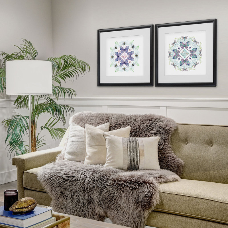 " Nature " 2 - Pieces, Black Framed