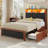 Fluted Design Bed with Bookcase and Drawers-651966788-651966842