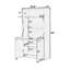 Garde-manger 69 po de hauteur avec bureau rabattable et prise de courant-1831389245