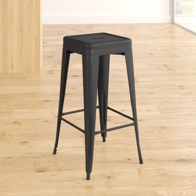 Tabouret décoratif Alyssa, Noir patiné