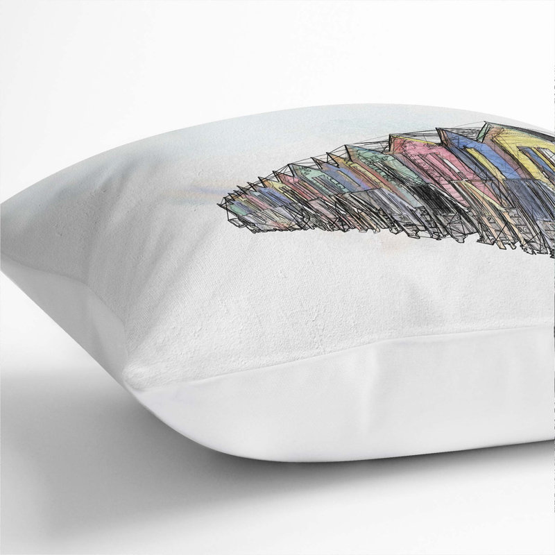 Square Throw Cushion, 55 x 55 cm, White