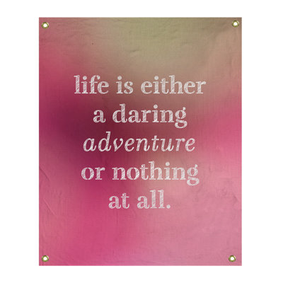 Tapisserie en polyester "life quote" adventure