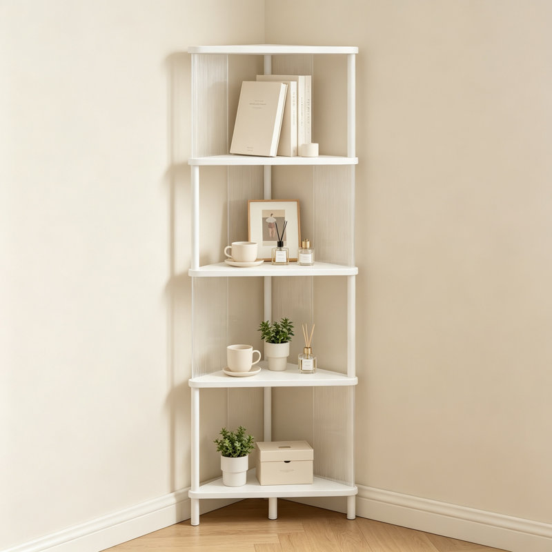 127.5 cm H x 30 cm W Corner Bookcase