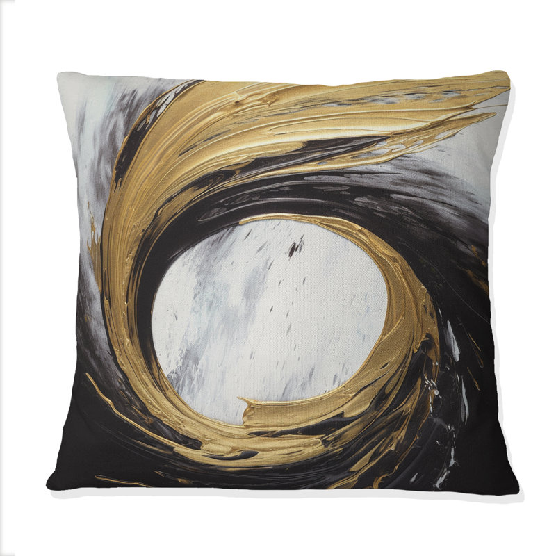Coussin Golden Wave Reflections IV - Abstract Abstract