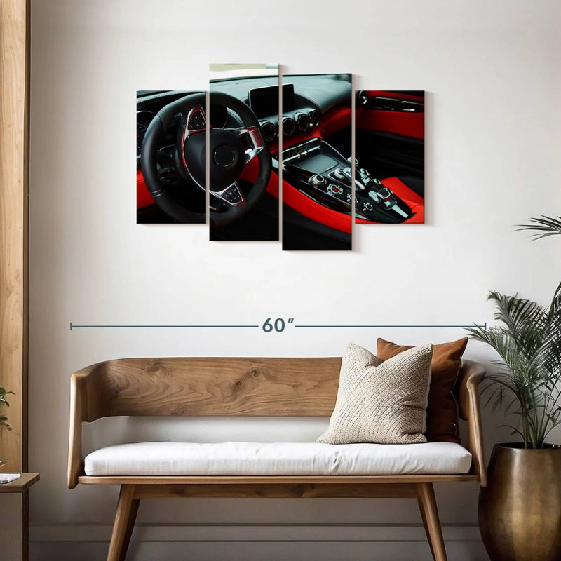 Intérieur de voiture Mehar noir et rouge
