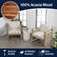 Fauteuil de patio intérieur / extérieur en bois d'acacia clair Gable Geck-876883227