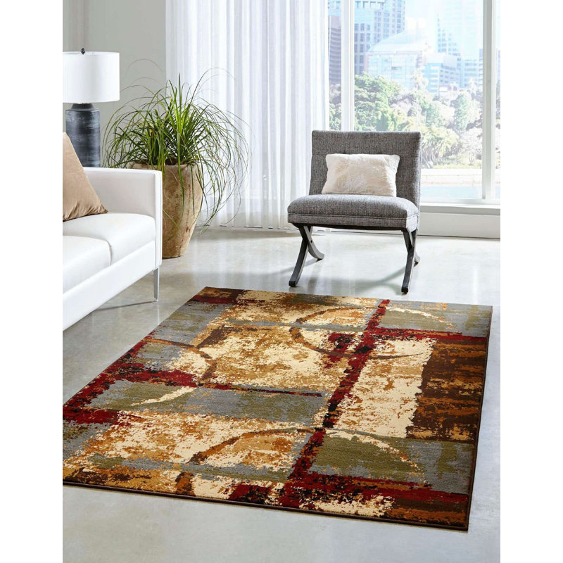 Arabica Abstract Indoor Rug, Rectangle 6' x 9'
