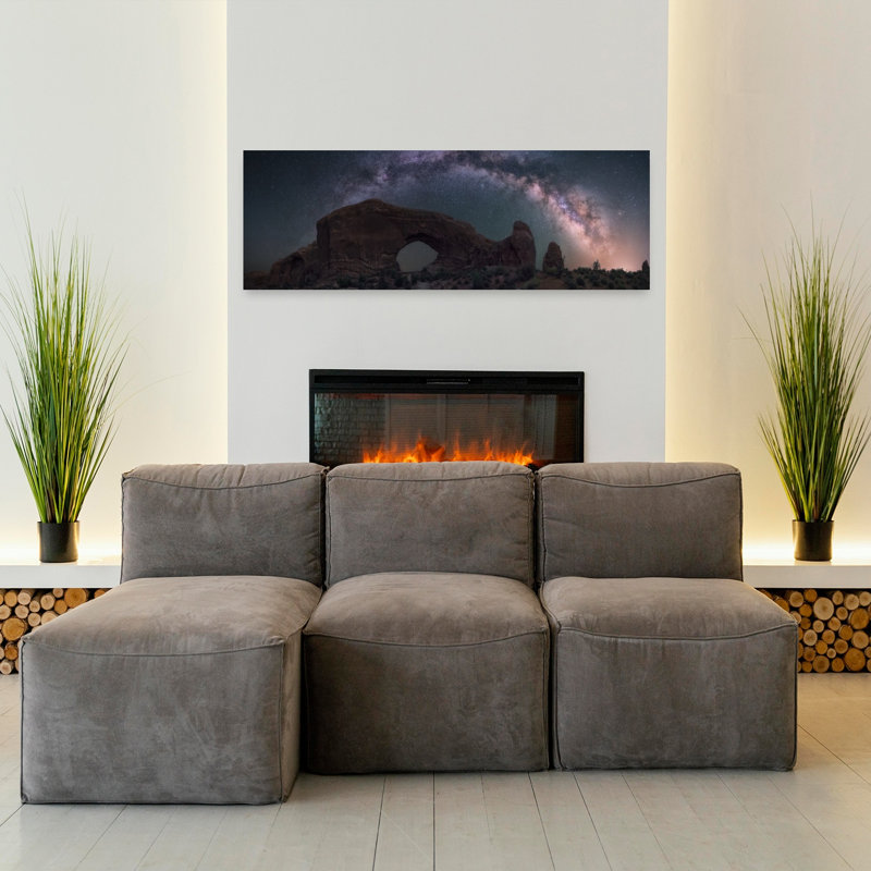 «Double Arch», paysage contemporain contemporain, art mural, H 48 po x l 16 po