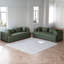 Lit escamotable de 78,7 po, matelas en chenille de 2 pièces, 4 sièges, matériau respirant, mousse, sans assemblage, canapé convertible à poche latérale, fabrication, tissu, rangement intégré