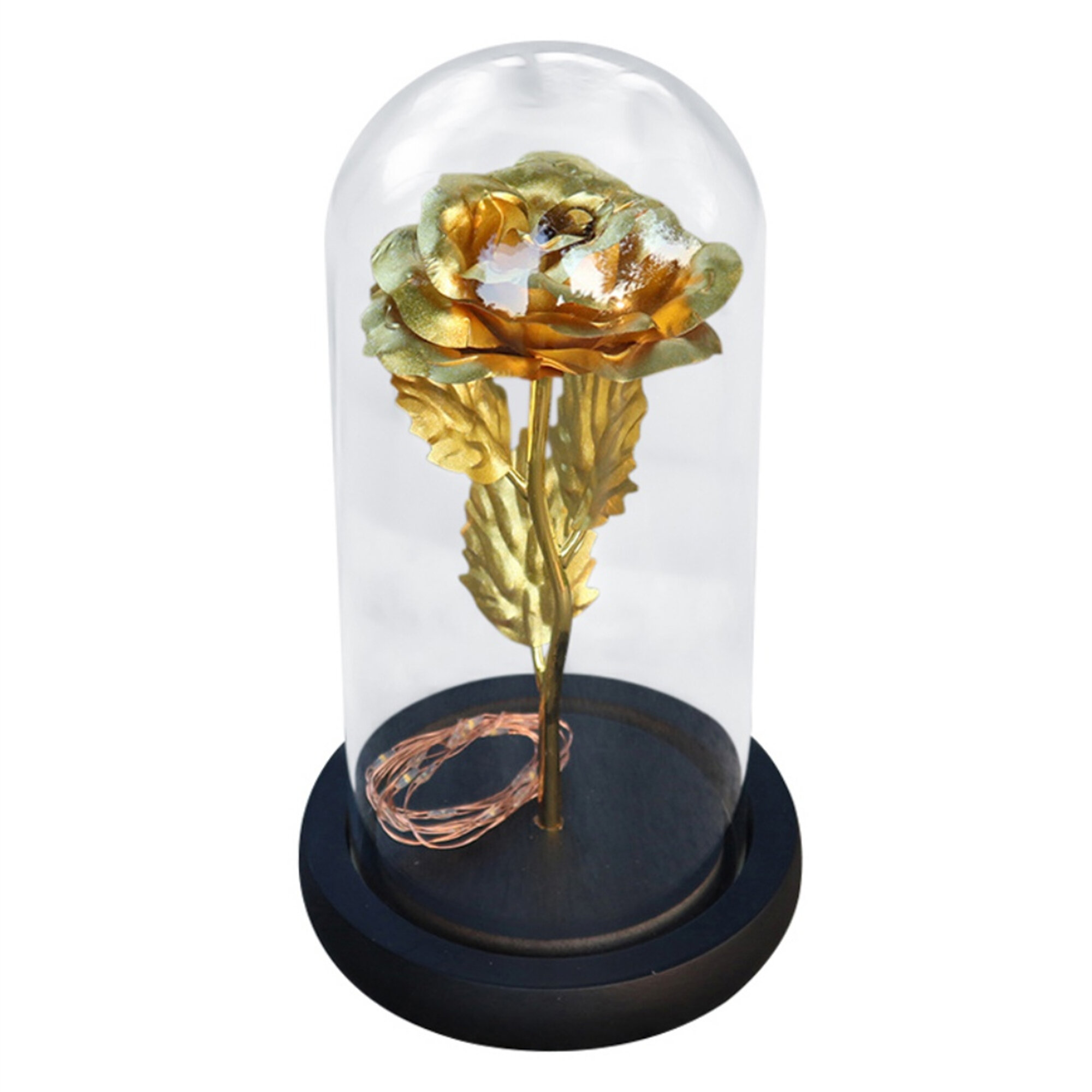 Guirlande lumineuse décoration cadeau verre fleur dôme fleurs