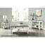 Table de salon Rosy Brown et blanc antique avec 2 tiroirs-1410033445