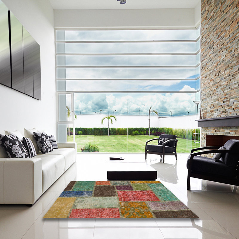 Abstract Indoor Rug, Square 6'